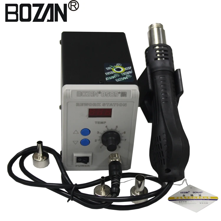 Паяльная станция BOZAN 858D + 220V тепловая пушка SMT с горячим воздухом сварочные