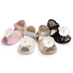 4 цвета 2018 0-18 м новые летние Модная одежда для детей, Детская мода цветок принцесса обувь для девочек повседневные сандалии новорожденных