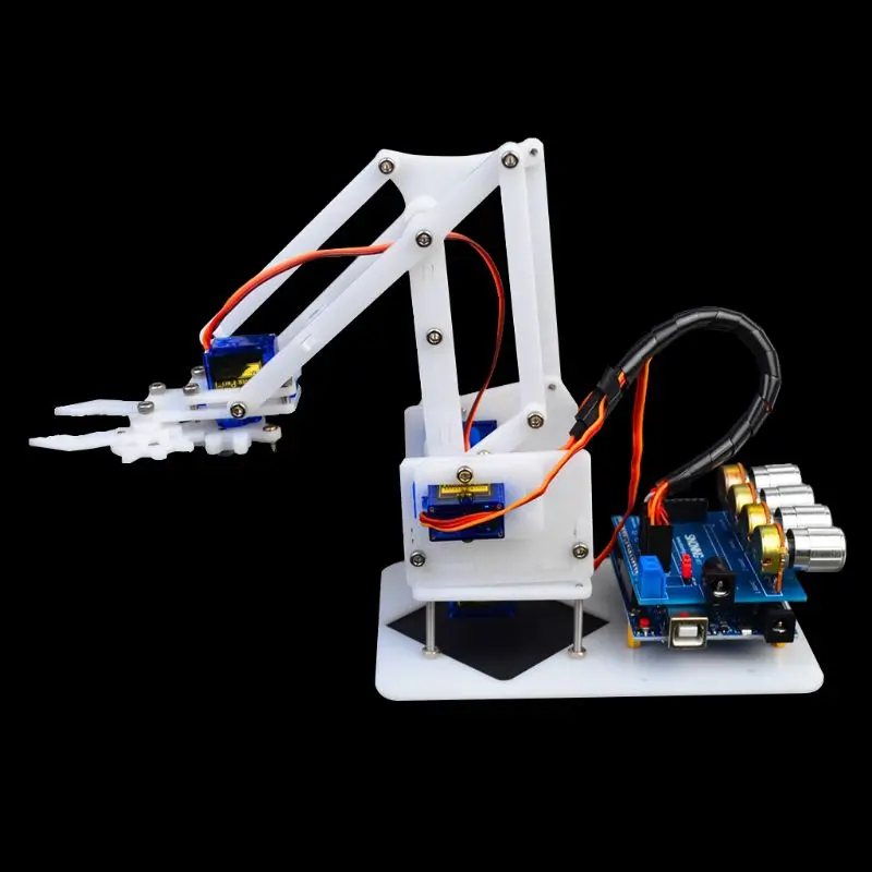 

DIY Assembly Acrylic Mechanical Arm Grasp 4 Degrees of Freedom Arduino sg90 Economic Edition