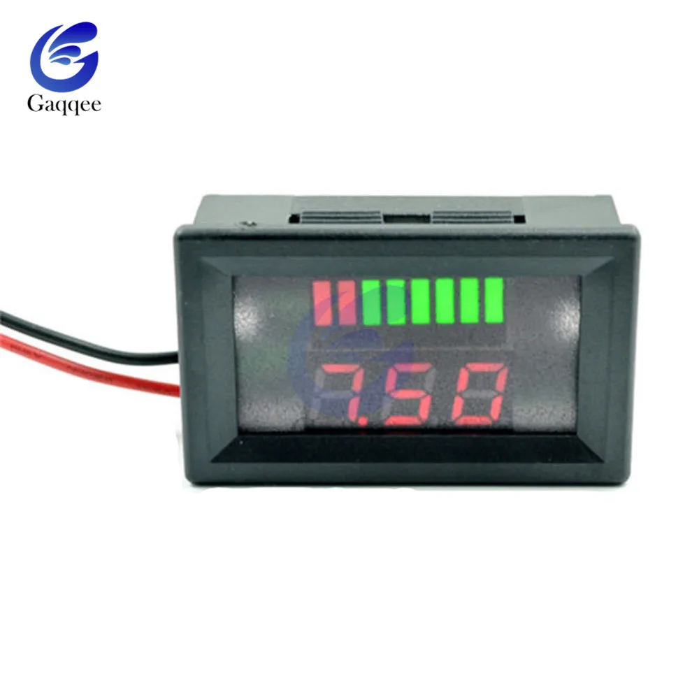 

36V ACID Lead Lead-acid Battery Charge Level Indicator Digital Battery Tester Lithium Battery Capacity Meter LED Voltmeter Dual