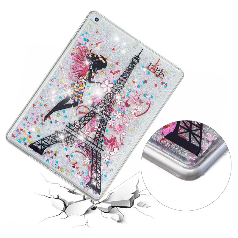 Wekays For Coque Apple New Ipad 9.7 2018 Glitter Liquid Silicon Fundas Case For IPad 9.7 inch 2017 A1822 A1823 Cover Case Shell Wekays For Coque Apple New Ipad 9.7 2018 Glitter Liquid Silicon Fundas Case For IPad 9.7 inch 2017 A1822 A1823 Cover Case Shell
