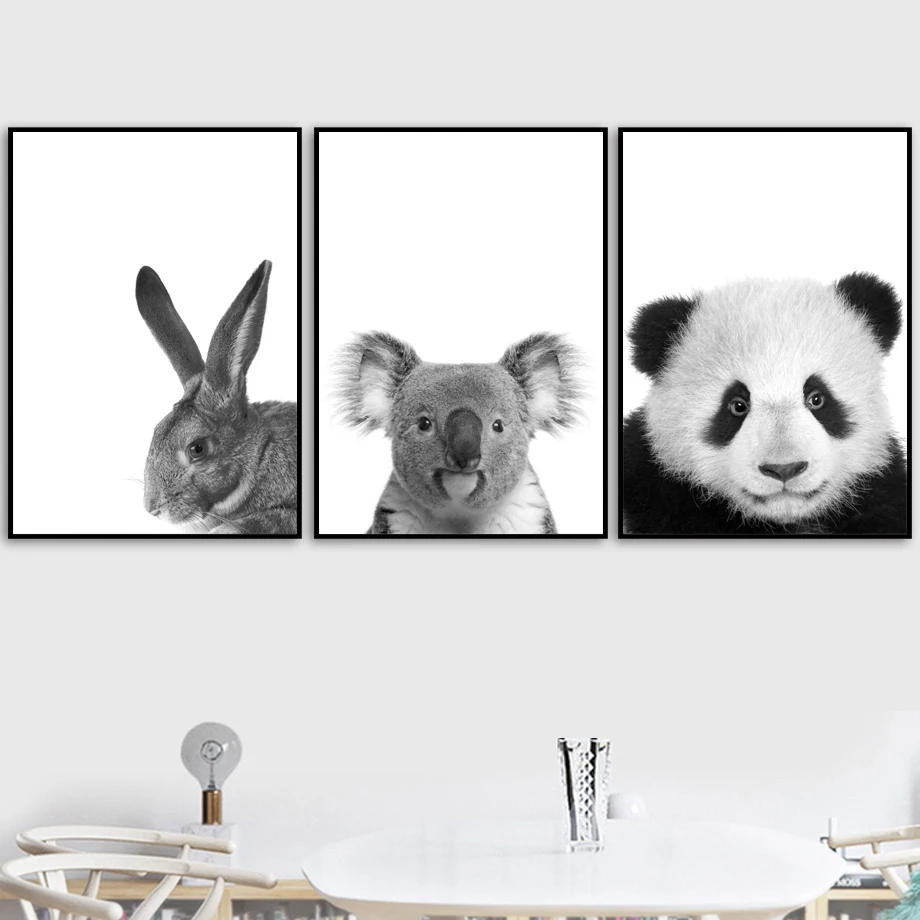 Panda Bunny Koala Wall Art Canvas Painting Animal Posters And Prints Kids Bedroom Nordic Canvas Pictures For Living Room Decor Panda Bunny Koala Wall Art Canvas Painting Animal Posters And Prints Kids Bedroom Nordic Canvas Pictures For Living Room Decor