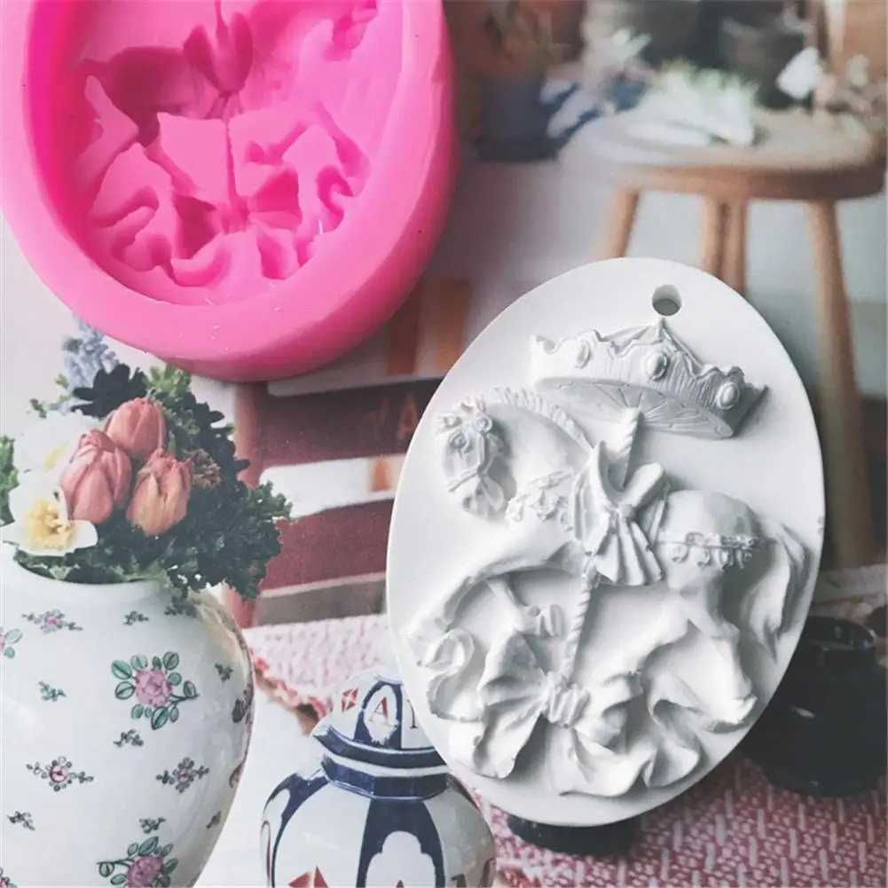 

Carousel Silicone Cake Mold Soap Plaster Clay Mold Silicone Fondant Cake Decoration Gift Tool Kitchen Baking Supplies Accessorie