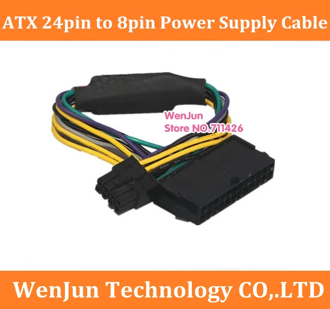 

ATX 24Pin Female to for DELL Optiplex 3020 7020 9020 T1700 Server Motherboard 8Pin Male Adapter Power Cable Cord 30cm 18AWG