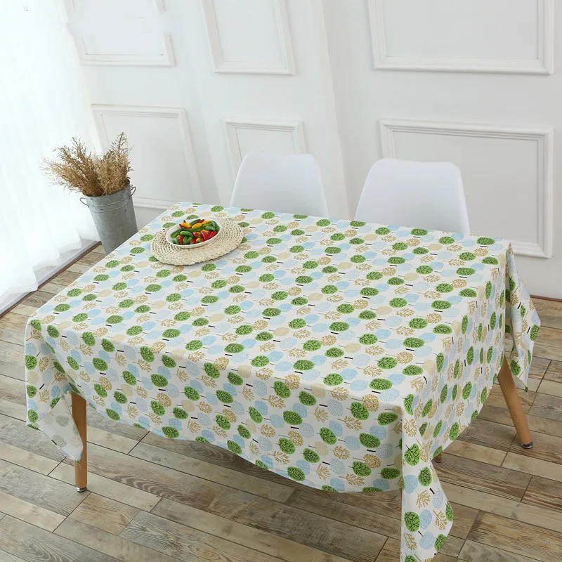 

Kiwiberry Round Pattern Tablecloth Cotton Linen Can Wash Prints European Style Dinner Table Cloth Decoration
