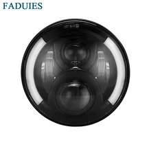 FADUIES 7 inch round Motorcycle Projector Daymaker LED Headlight With Halo & DRL &Turn light For Harley Davidson Street Glide
