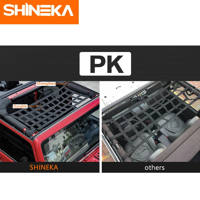 Ceny SHINEKA dachu hamak wodoodporna pokrywa reszta sieci dla Jeep Wrangler TJ JK JKU JL 1997 2019 akcesoriów zewnętrznych