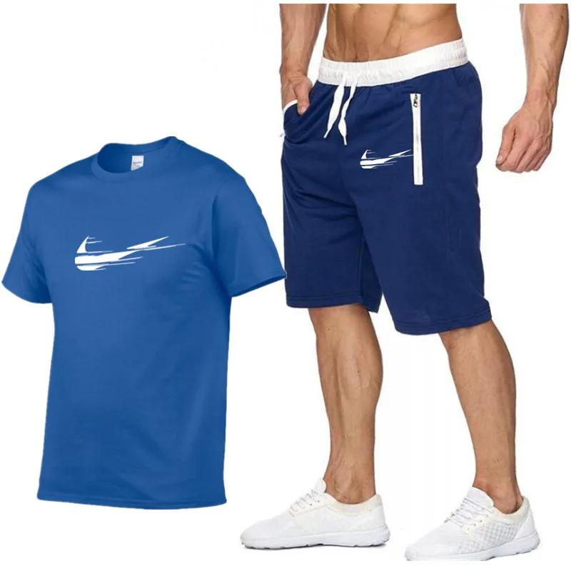 

2019 New Summer T-Shirt Men's suits Lastest 2019 Fashion Short Sleeve T-Shirt set Funny Tee Shirts O-Neck Cool Tops+Shorts