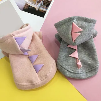 

Halloween Pet Dog Dinosaur Clothes Christmas Coat Winter Cotton Soft Warm Cute Clothing Princess Sweatshirt For Small Pet Outfit