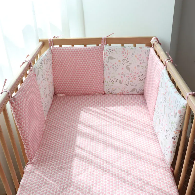 6Pcs Lot Baby Bumpers In The Crib For Newborns Nordic Cute Cartoon Pattern Crib Protector For Kids Baby Room Decoration