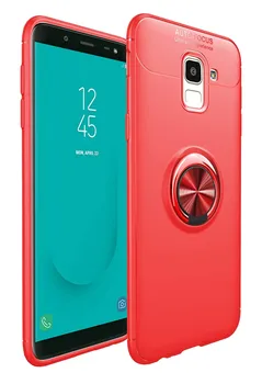 

Stand case Silicone with Ring for Samsung Galaxy J6 2018 Red