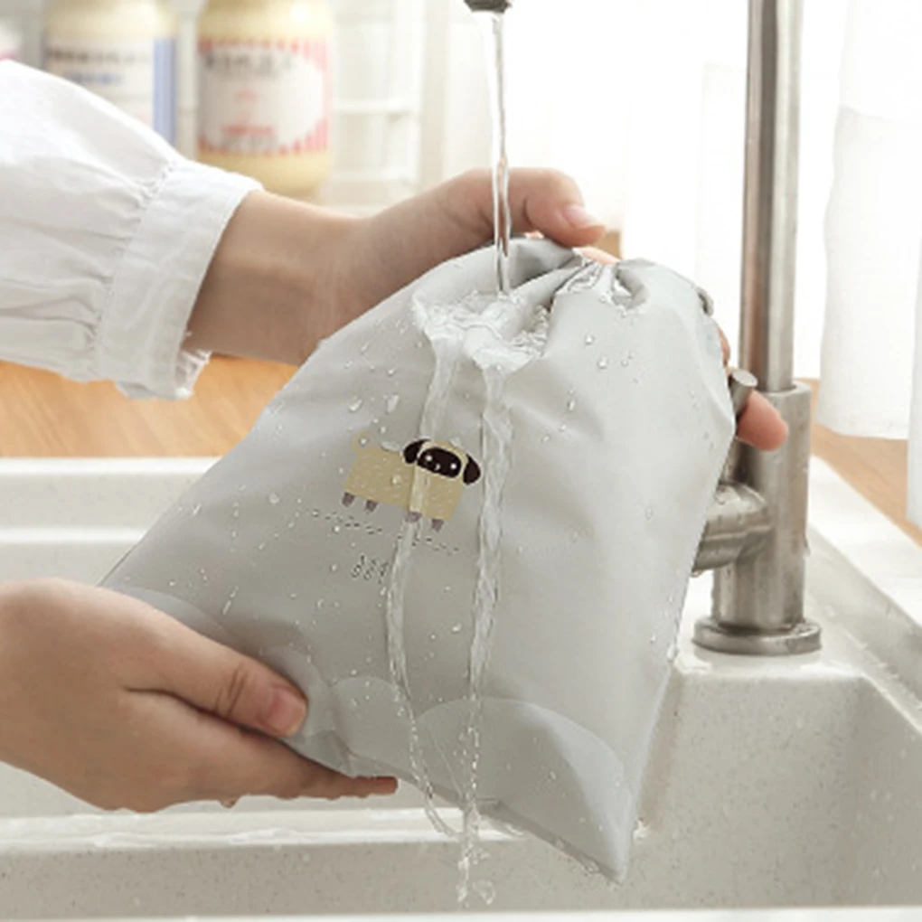 3 шт. животные мультфильм печати Drawstring сумка EVA сумка Одежда для хранения Спорт Путешествия Cinch Tote набор