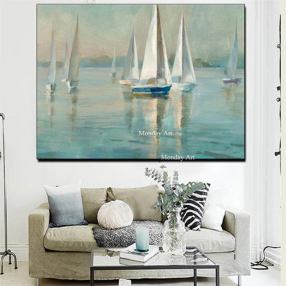Drop-shippi1ture-for-Living-Room-Boat-Sea