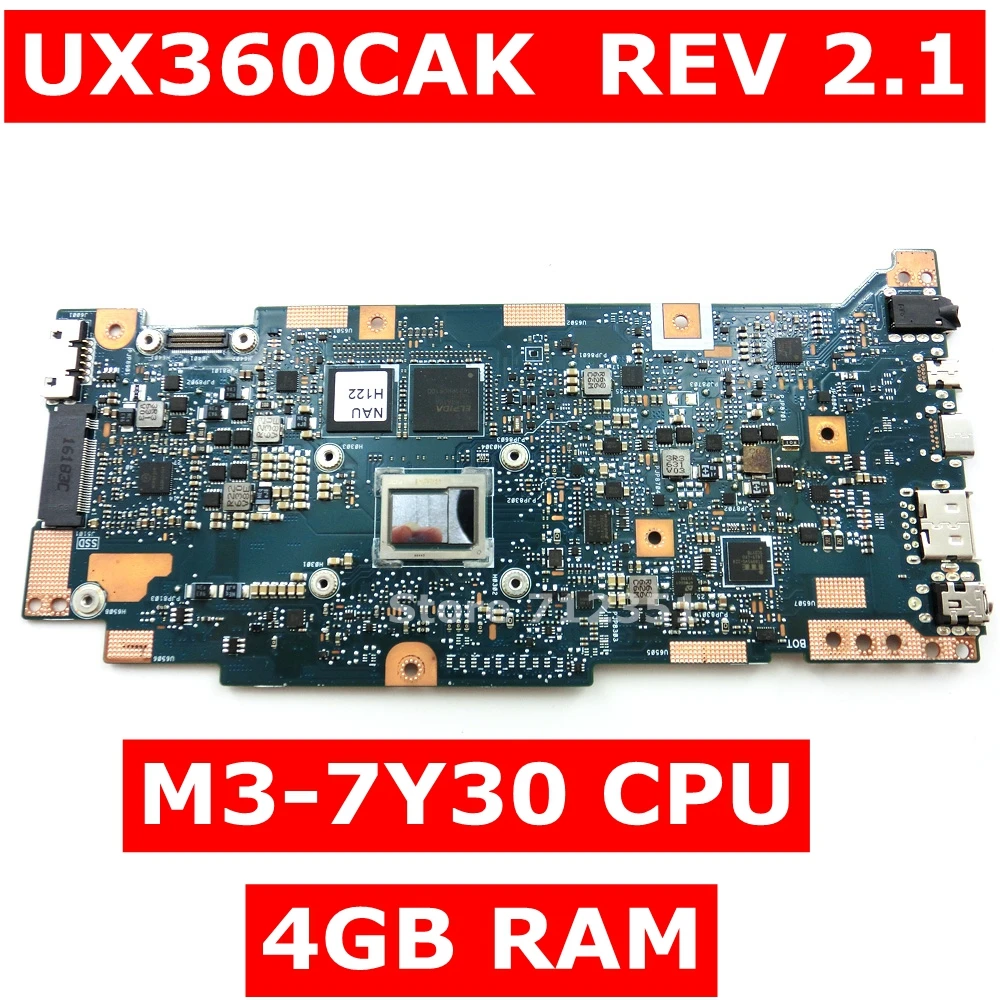 

UX360CAK MB._4G/M3-7Y30 4GB RAM Mainboard 90NB0BA0-R00070 For ASUS U360C UX360 UX360C UX360CA Zenbook Motherboard 100% Tested