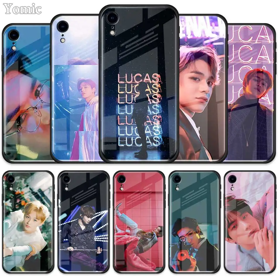 

NCT 127 Kpop Boy group Tempered Glass Case for Apple iPhone XR 7 8 6 6S Plus X XS MAX Cell Phone Case Cover Shell
