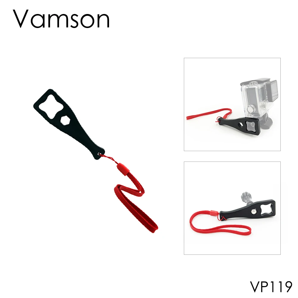 Vamson для GoPro аксессуары затяните ручку Болт Гайка Винт гаечный ключ инструмент с страховочный трос для Gopro для Xiaomi для SJCAM VP119