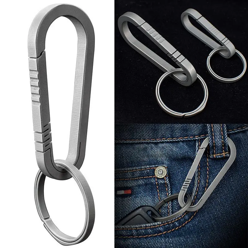 

Titanium Alloy Carabiner Mini Portable Lightweight Hanging Buckle for Outdoor JT-Drop Ship