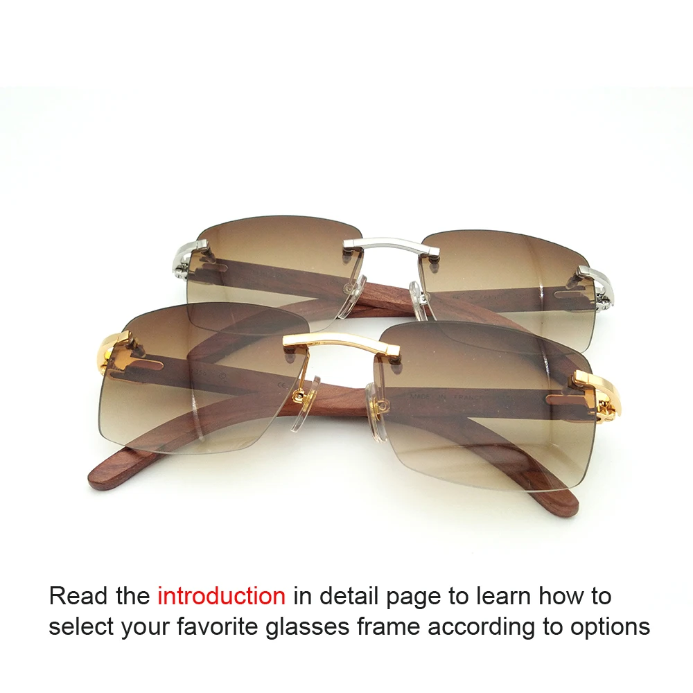 US $36.75 Square Brand Designer Sunglasses Men Carter Glasses Women Rimless Buffalo Horn Glasses Mens Vintage Sunglass Eyewear Mens 012