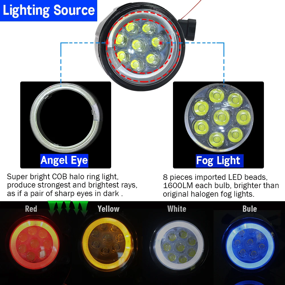  Cawanerl For Nissan Qashqai J11 J11_ Closed Off-Road Vehicle 2013- Car LED Lamp Fog Light Angel Eye - 32889258122