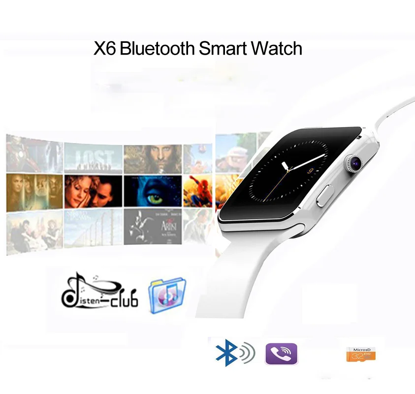 NEW HOT!Good X6 Smartwatch bracelet Phone with SIM TF Card