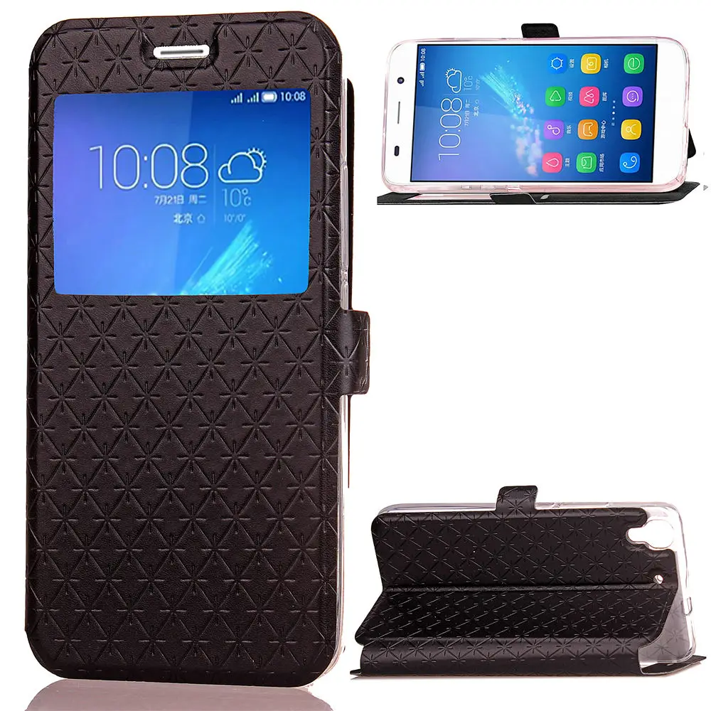 Y6 Case for Huawei Y6 Luxury Plaid Full Protection Covers Flip TPU