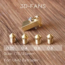 1 компл. 3D-принтеры Ultimaker 2 + um2 расширенный + Олссон Блок Комплект для 1.75/3 мм нити E3D Олссон блок hotend сменные насадки