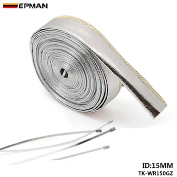

Aluminized Metallic Heat Shield Sleeve Insulated Wire Hose Wrap 15mm*10meter For Ford Falcon BA BF XR6 Turbo TK-WR150GZ