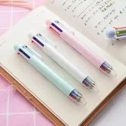 Милый 6 цветов пресс охлаждающий Ролик Шариковая точка разноцветные шариковые ручки для письма набор канцелярских принадлежностей