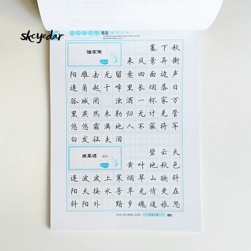 2 шт./компл. китайские книги каллиграфии для пера Kaishu & Xingshu Tang стихотворение и