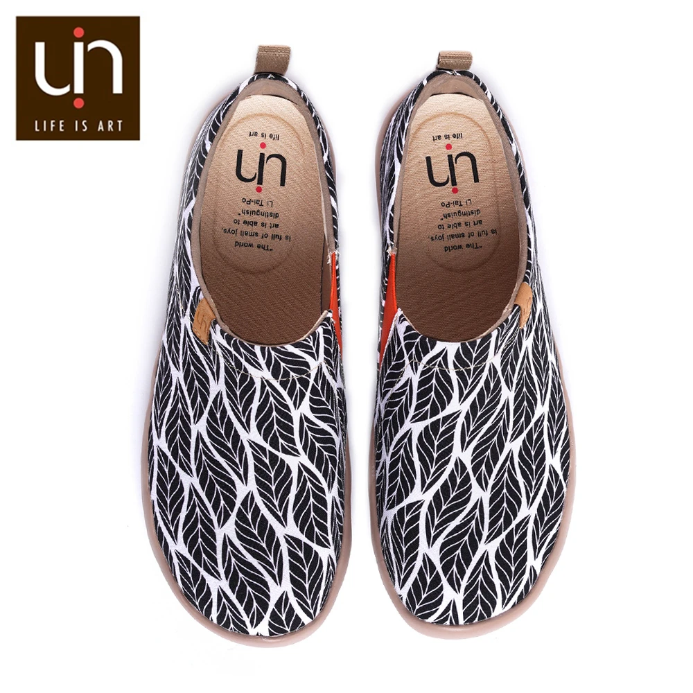 

UIN Beyond the Shadow Design Casual Flats Women Comfort Round Toe Shoes Slip-on Canvas Loafers Ladies Outdoor Shoes Unisex