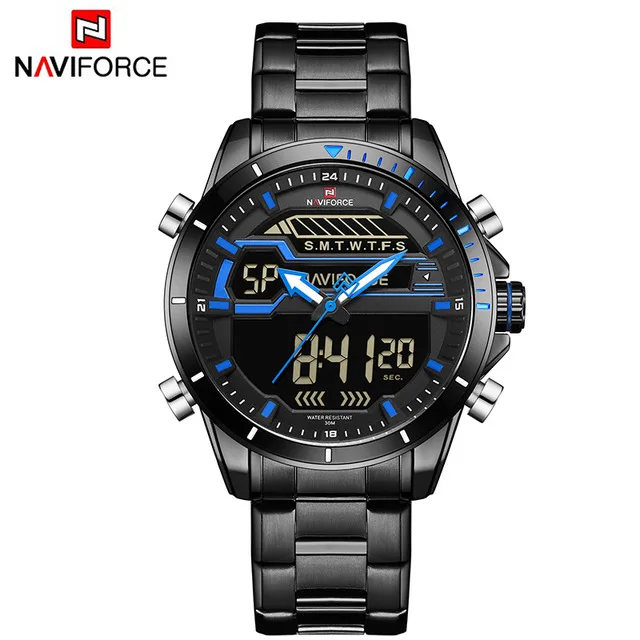 

NAVIFORCE 9133 Men Sports Watches Top Luxury Brand Men's Fashion LED Digital Quartz Clock Waterproof Army Military Wrist Watch