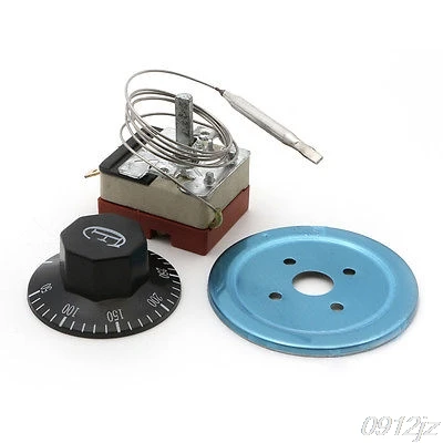 

AC 220V 16A Dial Thermostat Temperature Control Switch For Electric Oven 50-300 C C90A New Drop ship qiang