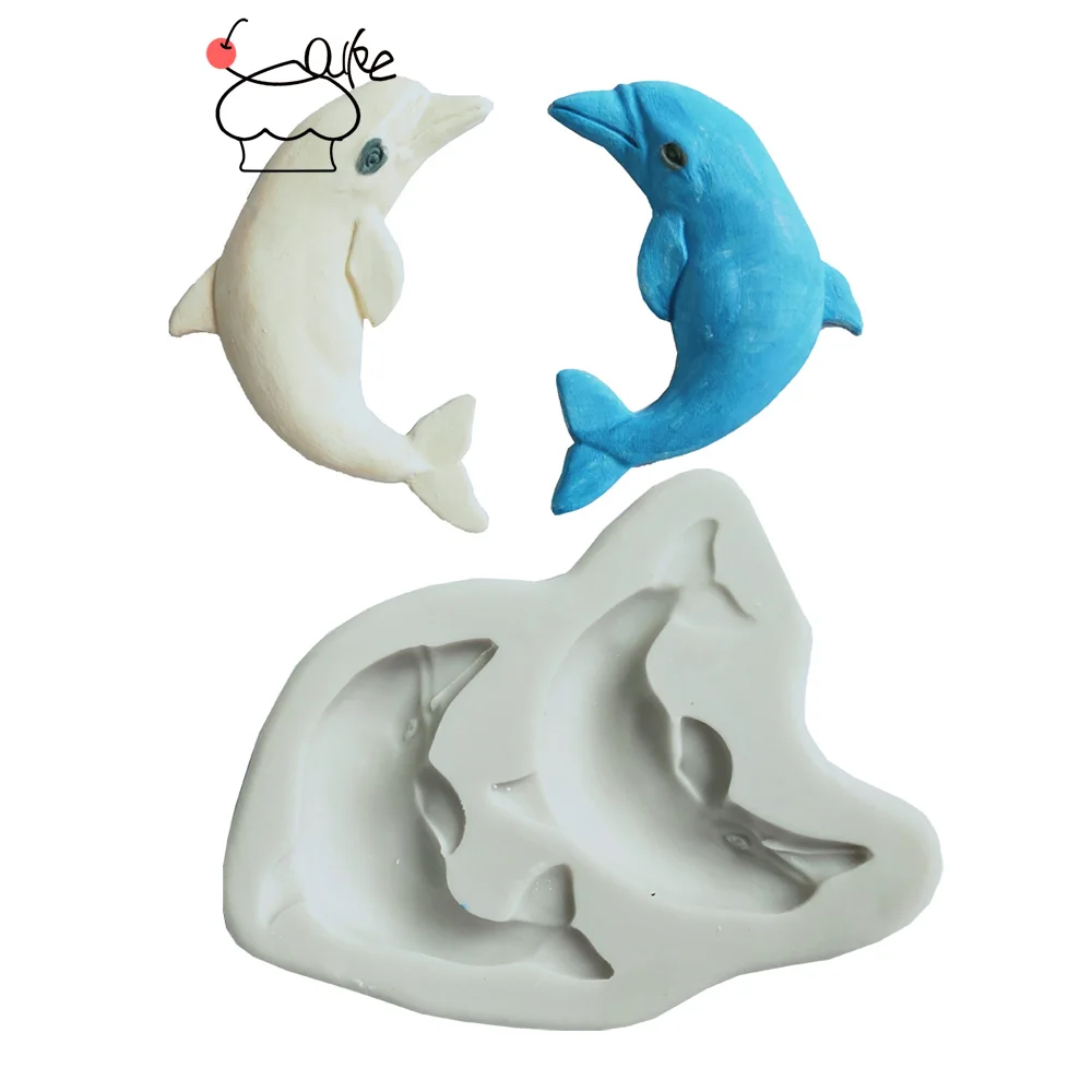 Формы для украшения торта Aouke Lovely Dolphin силиконовая форма мастики и глины конфет