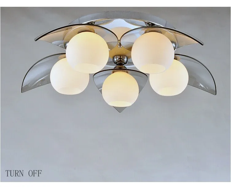 Современный K9 хрустальный яркий светодиодный потолочный светильник DIY Home Deco для гостиной стеклянный шар E27 лампа потолочный светильник с дистанционным управлением
