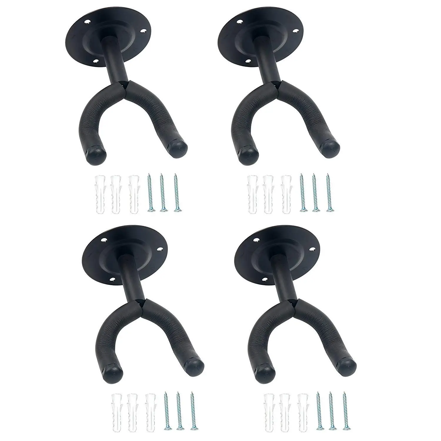 SEWS 4 Pack Guitar Hangers Hooks Holders Wall Mount Guitar Rack Hanger