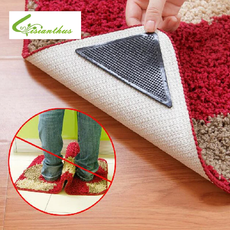 

8pcs/set Rug Carpet Mat Grippers Non Slip Anti-skid Reusable Washable Silicone Grip for Home Bath/Living Room Carpet Accessory