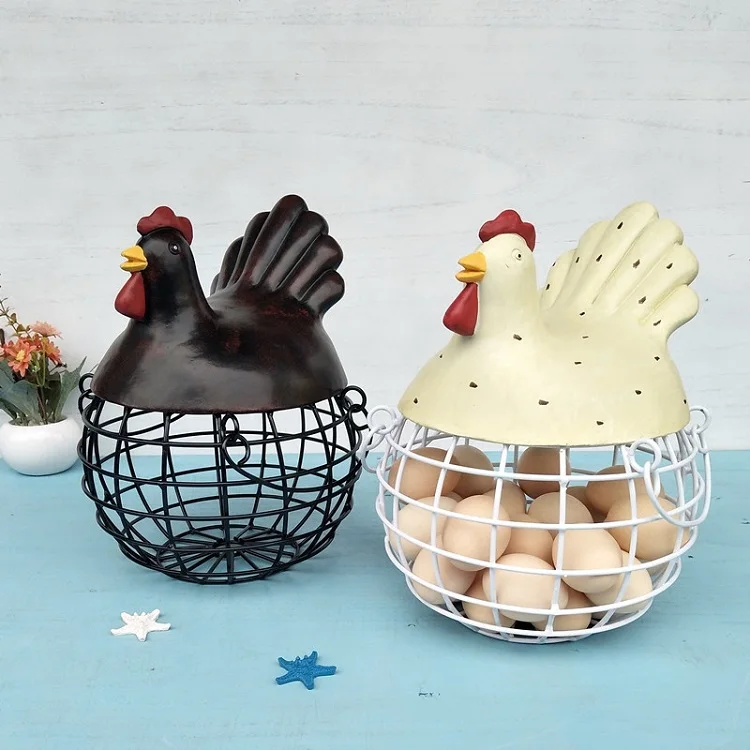 Новый американский гладить корзина для хранения яиц закуски фруктов корзина креативной коллекции Керамика курица Oraments украшения Кухня