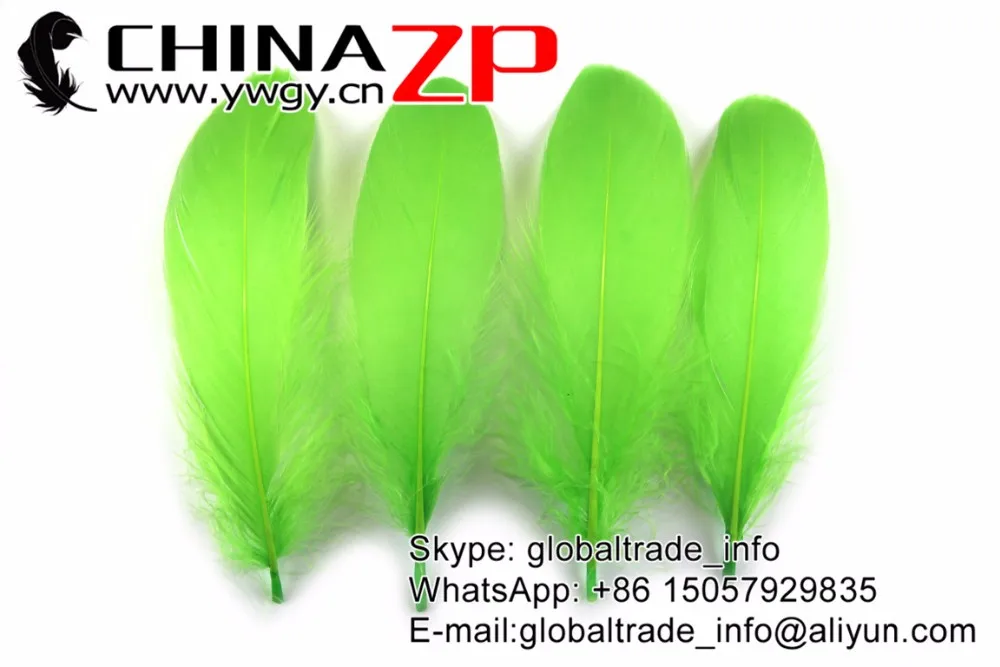 Lime Green Soft Goose Nageoires Feathers (7)