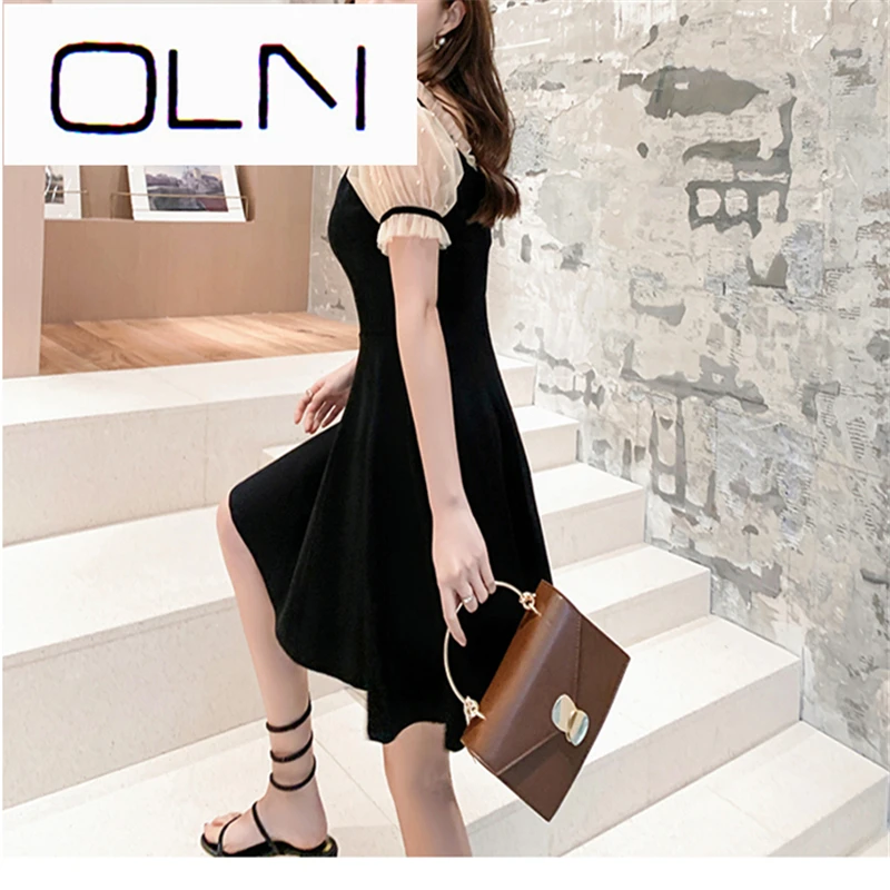 Vestidos корейское платье oln летнее французское ретро новая Талия темперамент
