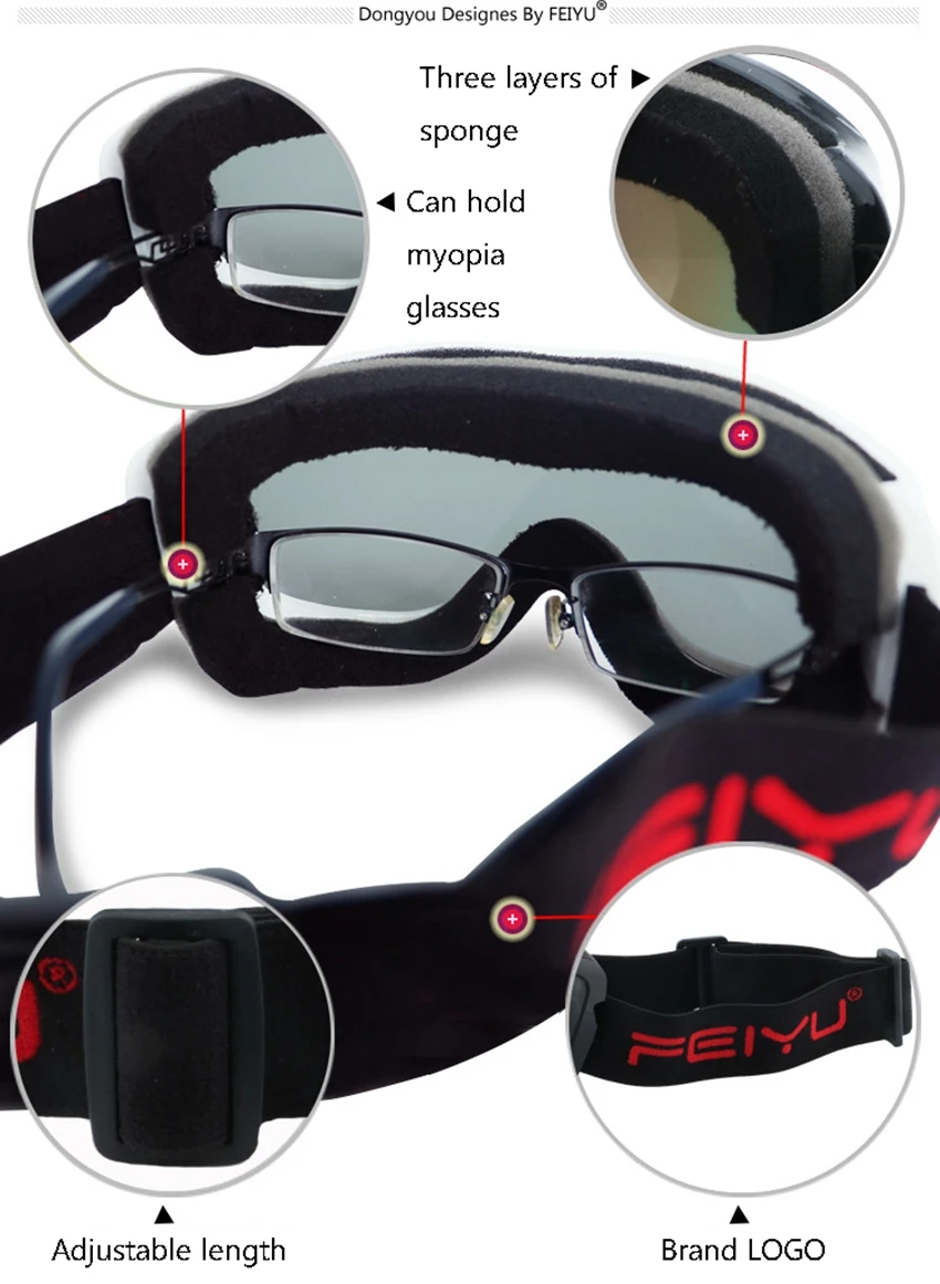 Профессиональные лыжные очки UV400 Анти-туман зимние ветрозащитные Сноуборд Защитные очки для верховой езды на открытом воздухе лыжные Мужские Женские снежные очки