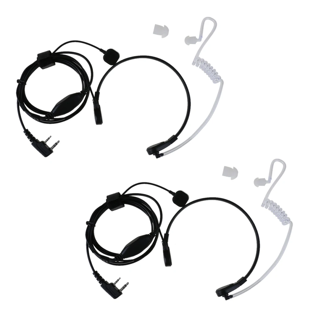 

2pcs/Lot PTT 2Pin Throat Mic Covert Acoustic Tube Earpiece Headset for Baofeng 5R for WOUXUN /PUXING/QUSHENGAN /LINTON /TYT