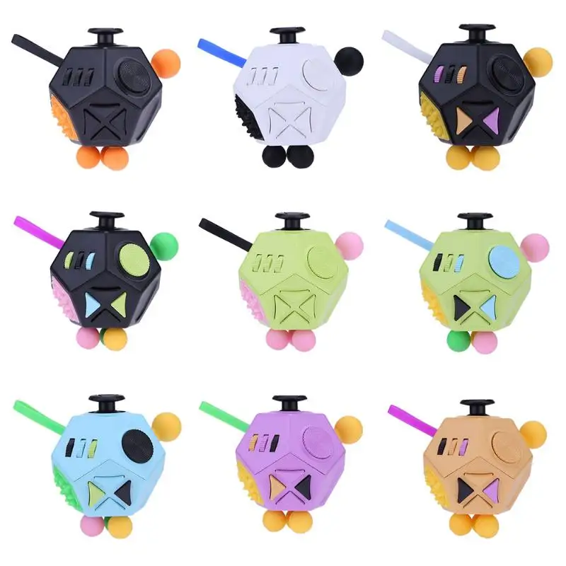 

12 Side Magic Cube Generation 2 Relieve Stress EDC Desktop Focus Toy for Kids Adults Decompression Toy Kids Learning Fidget Cube