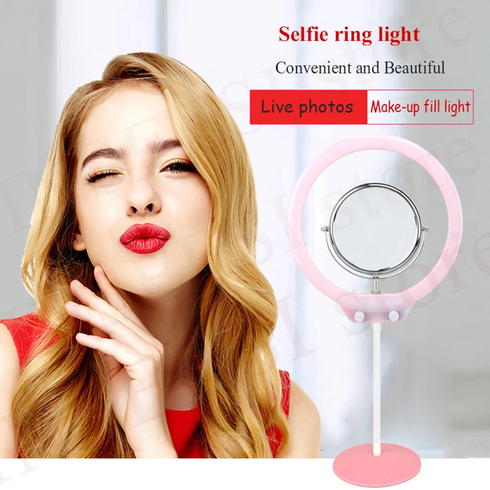 

ZOMEI ZM128 128pcs LED Ring Light Video Studio Selfie Lighting 7.6W Dimmable 3200-5500K Bi-color for DSLR for iPhone X 8 7s plus
