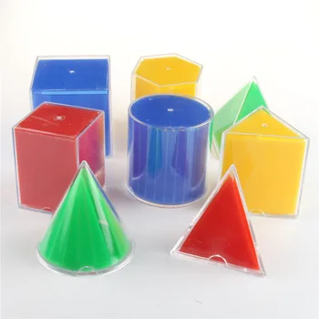 

8pcs/set Geometric Surface Area Expansion Model Cone Cylinder Pyramid Prism Cuboid Cube Geometric Shape Model Kids Math Souptoys