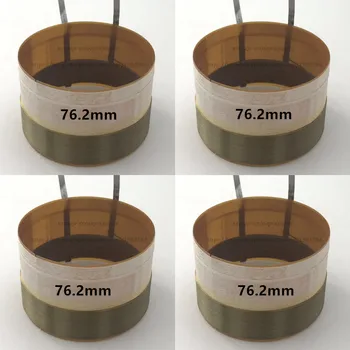 

4pcs/lot 76.2 Core Bass Voice Coil 76.2mm Subwoofer 8OHM Speaker Accessories DIY Aluminum flat wire