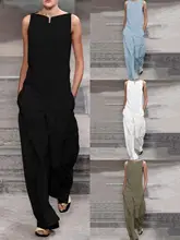 Solid color jumpsuits for casual ladies in Europe and America Solid color jumpsuits for casual ladies in Europe and America