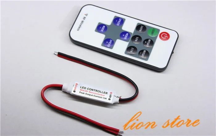 RF пульт дистанционного управления H3 # R DC 12V 12A 11 клавиш мини Диммер для Led