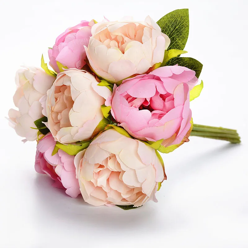 YO CHO Свадебный букет шелковая розовая Роза пион Свадебный букет белый фиолетовый свадебный букет для подружек невесты свадебные принадлежности