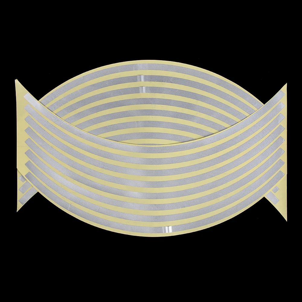 16 полосок/набор светоотражающая лента для автомобиля обода мотоцикла полоса колесная Наклейка s Автомобильная ободная лента наклейка DIY украшения мотоцикла