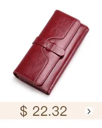 Large Capacity New Split Leather Wallet Long Purse Women Zipper Money Bag Casual Purse Button Wallet Women For iPhone 7Plus